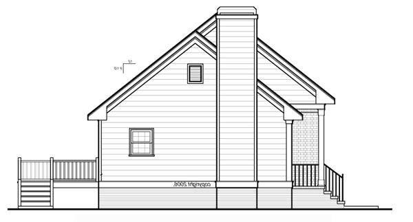 Right Elevation image of DICKENS II-D House Plan